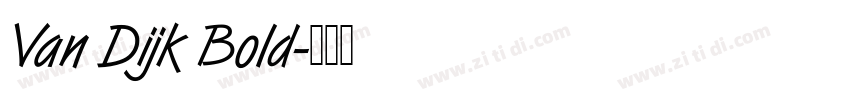 Van Dijk Bold字体转换